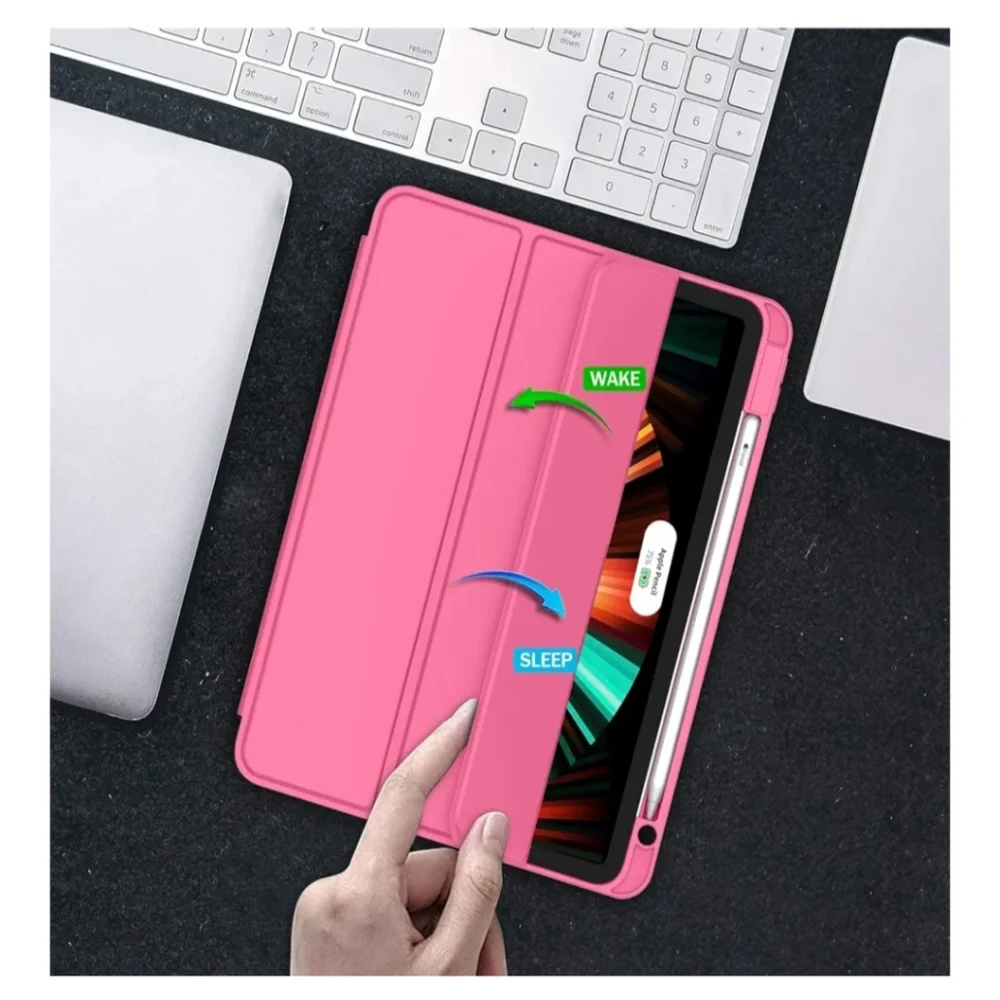 Ipad Pink Tablet Case with Pencil Holder